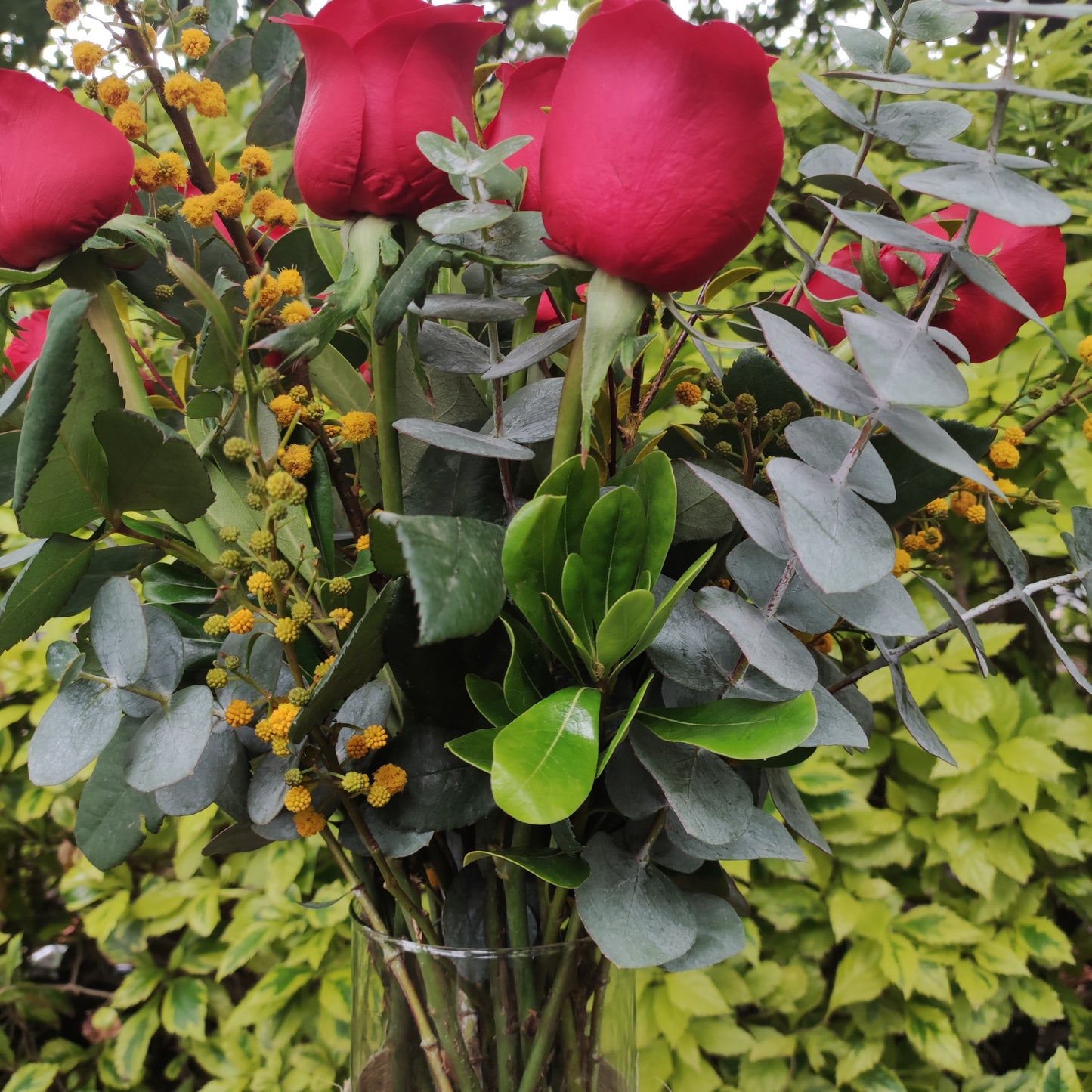 Floreros de rosas