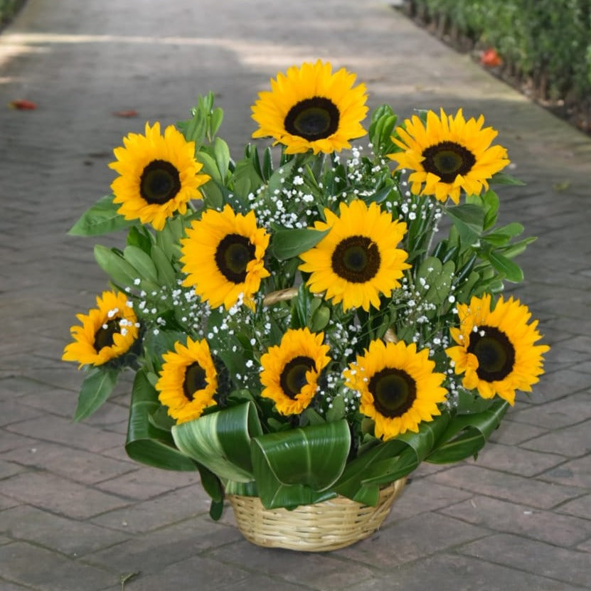 arreglo de girasoles